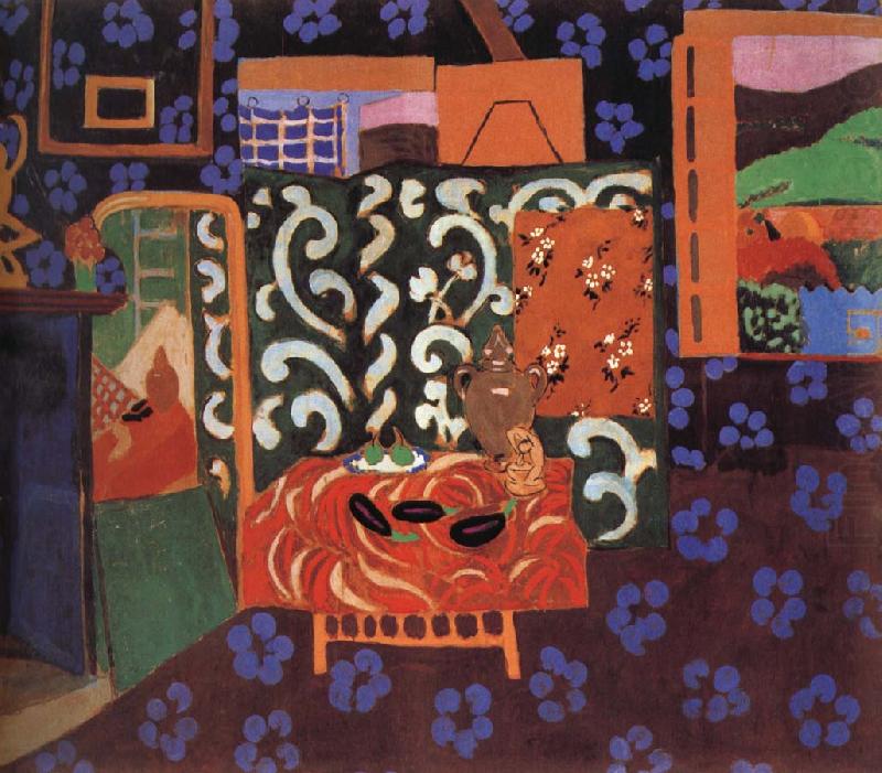The interior has eggplant, Henri Matisse